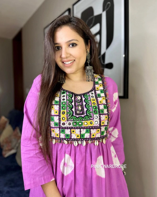 RPR 1034 ANARKALI PATTERN PURE COTTON DRESS  - XL-42