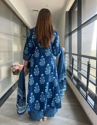 KDJ STRAIGHT KURTA SET WITH DUPATTA  - 42-XL