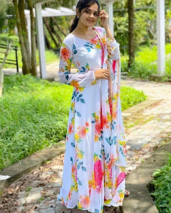 DSS BEAUTIFUL PRINTED KURTI WITH DUPATTA  - M-38
