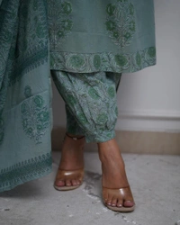 KDJ 5001 BEAUTIFUL KURTI SET WITH PANT DUPATTA  - 2XL-44