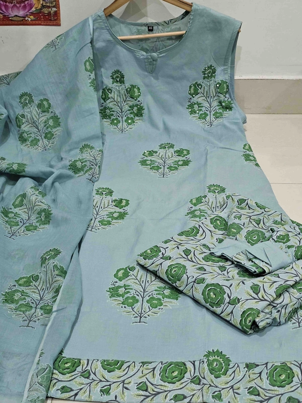 KDJ 5001 BEAUTIFUL KURTI SET WITH PANT DUPATTA  - 46-3XL
