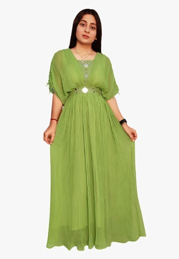 ARM 2855 TIPSS LONG GOWN - Green, M-38