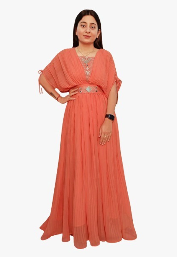 ARM 2855 TIPSS LONG GOWN - Silver, M-38