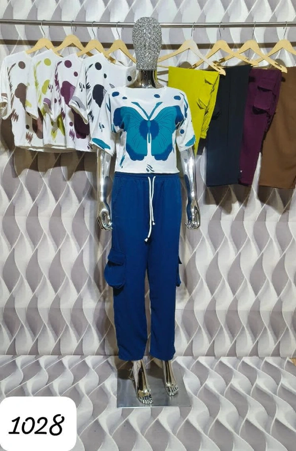 KD18 2126 TRENDY  Butterfly Print CORD SET  - M-38
