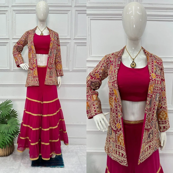 WDW INDO-WESTERN WITH FULL FLAIR SHARARA PLAZO - M-38