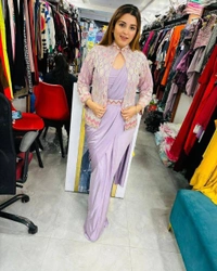 KDJ READY TO WEAR SAARI  - sky blue