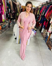 KDJ READY TO WEAR SAARI  - sky blue