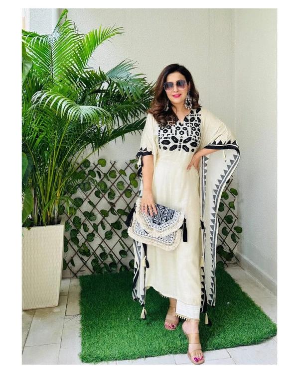 KDJ 1031 REYON KAFTAN DRESS  - L-40