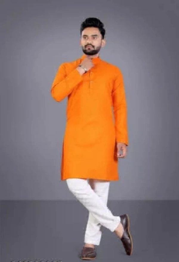 Square  Plane Kurta Pajama  - yellow, S-36
