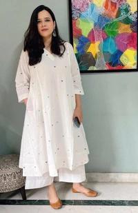 KDJ 2224 SUMMER SPECIAL COTTON KURTI WITH PANT  - 2XL-44