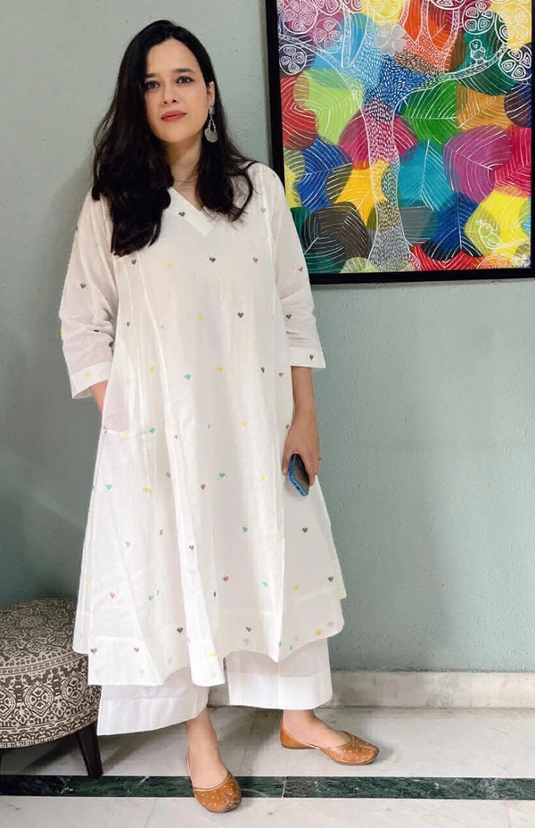 KDJ 2224 SUMMER SPECIAL COTTON KURTI WITH PANT  - 2XL-44