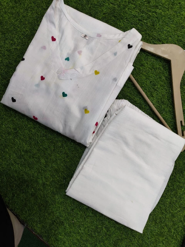 KDJ 2224 SUMMER SPECIAL COTTON KURTI WITH PANT  - 2XL-44