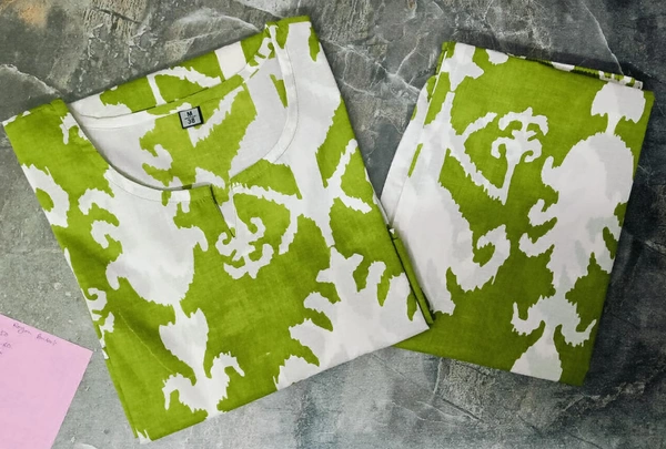 KDJ BEAUTIFUL PRINTED KURTI SET  - M-38, Green