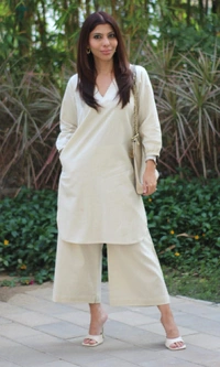 KDJ 5039 Beautiful Kurti With Pant  - White, M-38