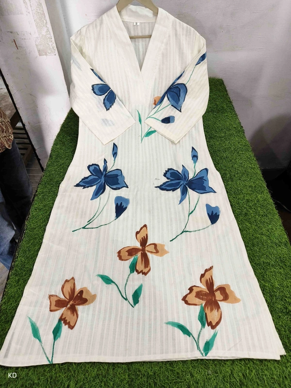 KDJ Cotton Printed Kurta Set  - L-40