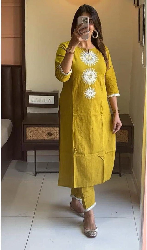 KDJ 3540 Cotton Kurta With Pant  - pink, L-40
