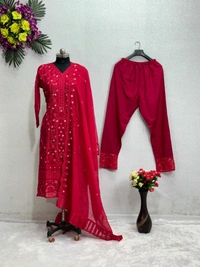WDW 1022 ORGENJA Party Wear Dress  - 42-XL