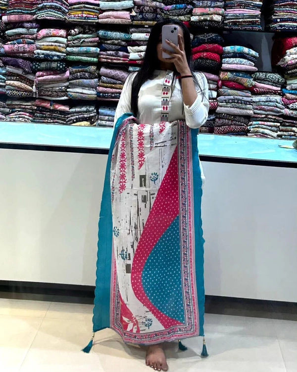 KDJ Straight Kurta Set  - L-40