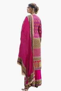 ARM HEAVY EMBROIDERY KURTA SEARARA SET - 42-XL