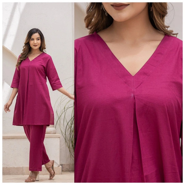 KDJ 4137 Cotton Cord Set  - pink, M-38