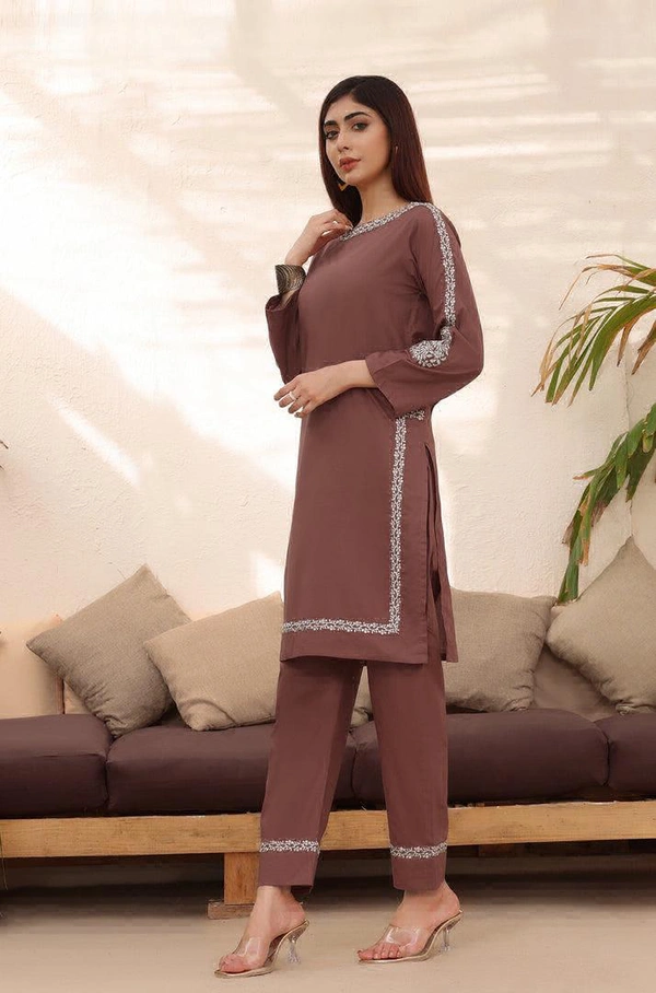 KDJ REYON STRAIGHT KURTI WITH PANT  - M-38