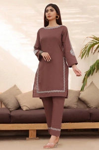 KDJ REYON STRAIGHT KURTI WITH PANT  - L-40