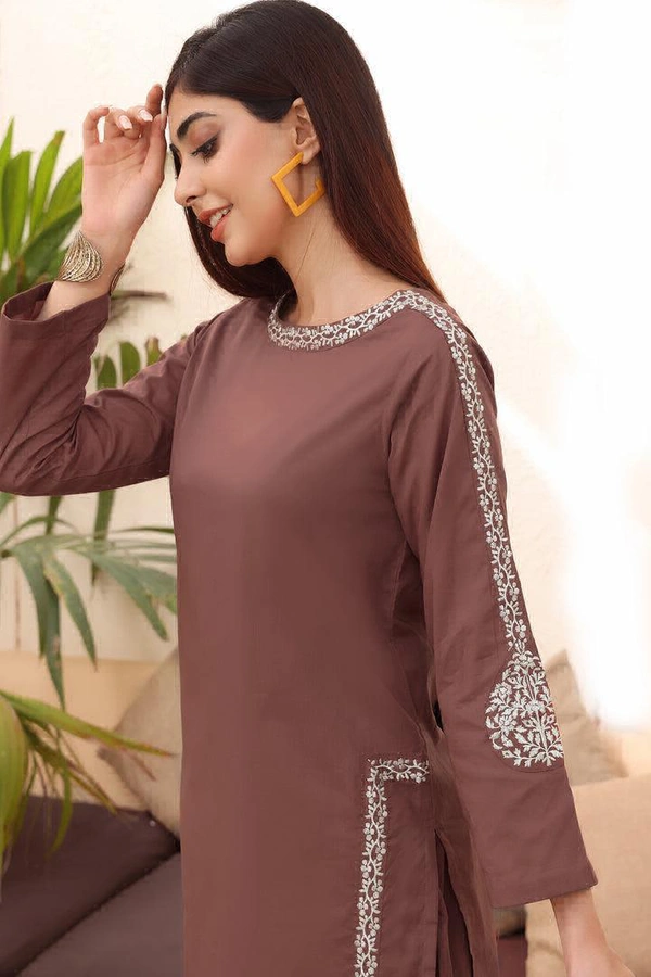 KDJ REYON STRAIGHT KURTI WITH PANT  - L-40