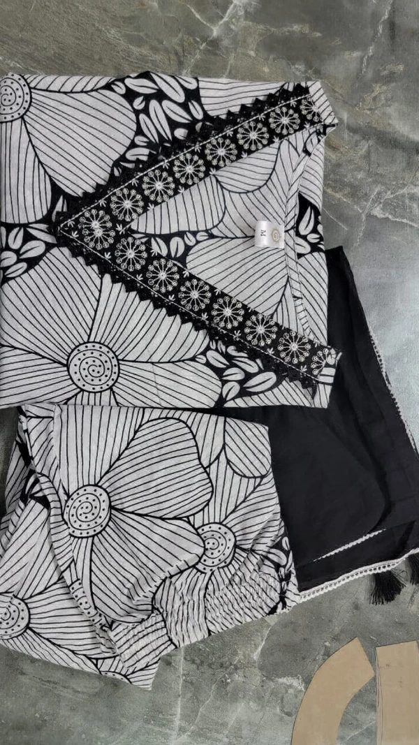 KDJ 2904 COTTON KURTI WITH PANT DUPATTA  - M-38