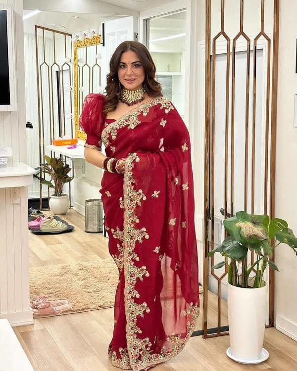 DSS Georgette Embroidery Saree