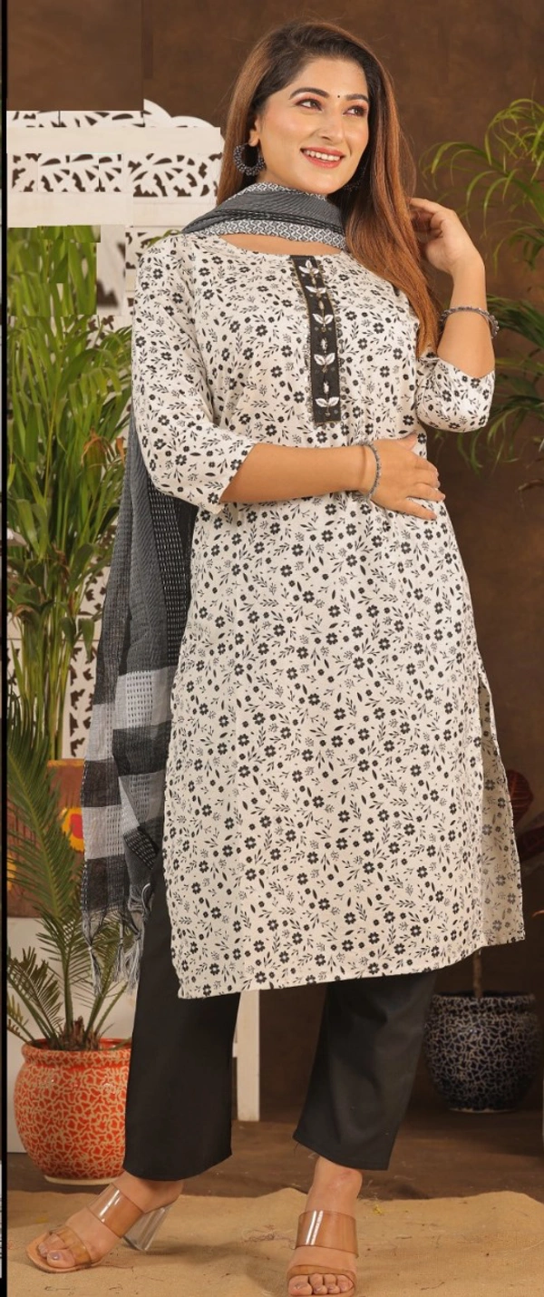 KDJ 2903 Beautiful Cotton Kurti Set  - L-40