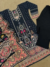 DSS 1010 Embroidery Work Dress  - XXL