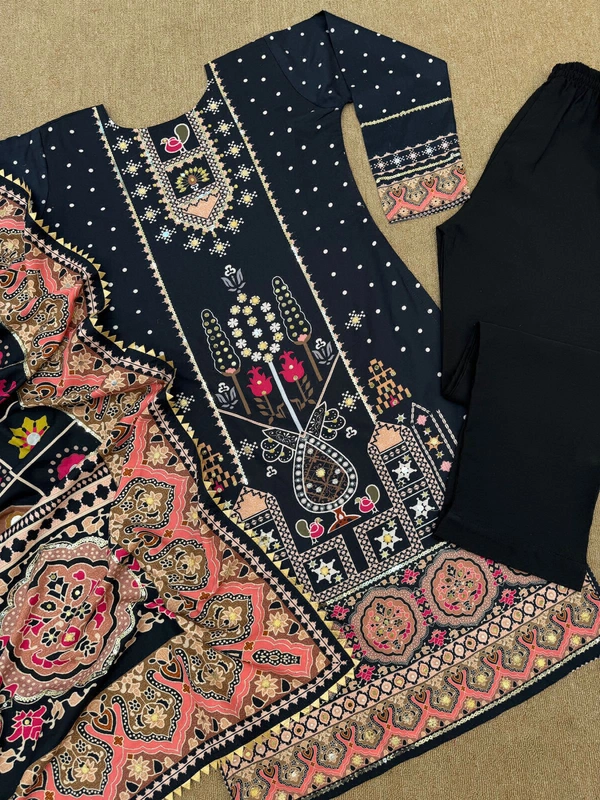 DSS 1010 Embroidery Work Dress  - XXL