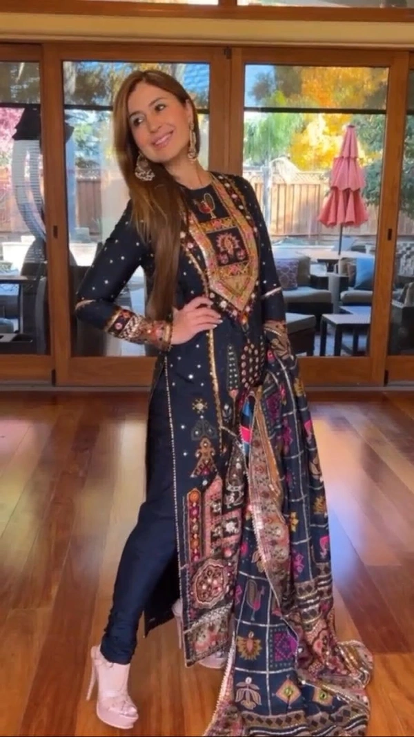 DSS 1010 Embroidery Work Dress  - XL