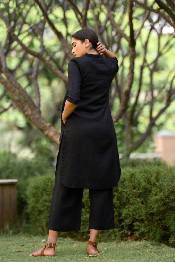KDJ 5043 Beautiful Kurti With Pant  - Black, 38