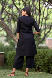 KDJ 5043 Beautiful Kurti With Pant  - Black, 40