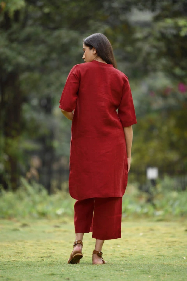 KDJ 5043 Beautiful Kurti With Pant  - Maroon, 42