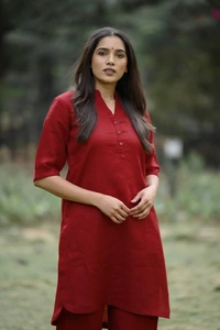 KDJ 5043 Beautiful Kurti With Pant  - Maroon, 44