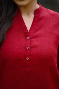 KDJ 5043 Beautiful Kurti With Pant  - Maroon, 44