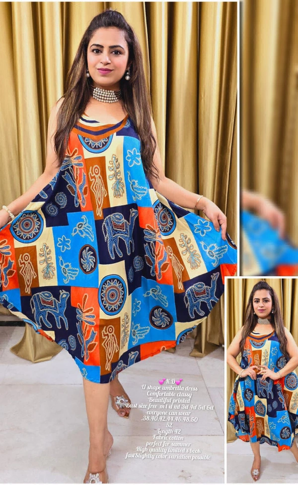 KD18 Umbrella Kurti  - sky blue, 40