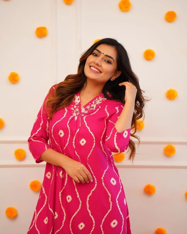 RPR 5045 Beautiful Kurti With Pant  - pink, L-40