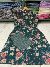RPR Printed Kurti With Pant  - Black, L-40