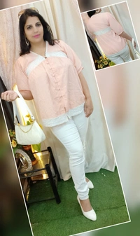 KD18 Party Wear Top - blue, M-38