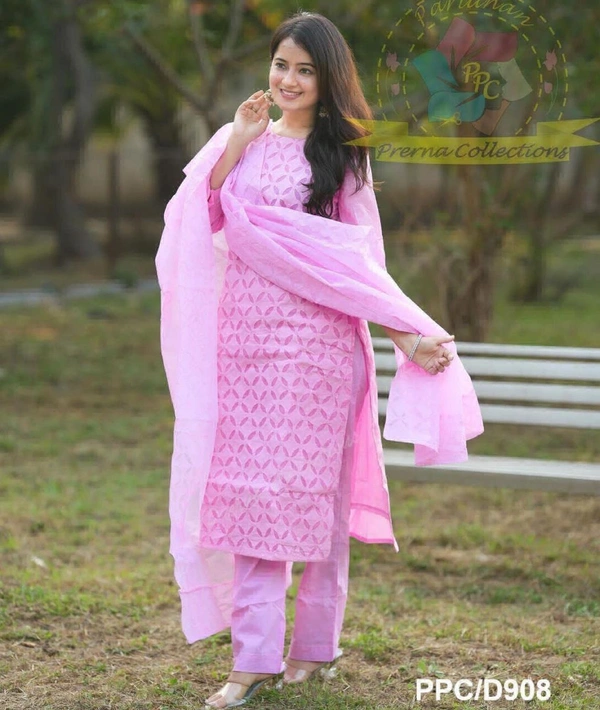 KDJ 5047 Beautiful Kurti Set  - Pink, 42-XL