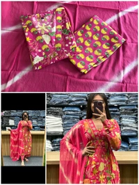 KDJ 1005 Anarkali Pattern Dress  - L-40