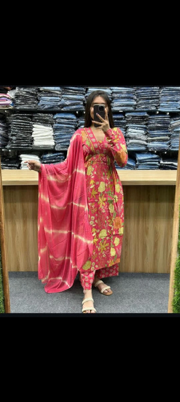 KDJ 1005 Anarkali Pattern Dress  - 46-XXXL