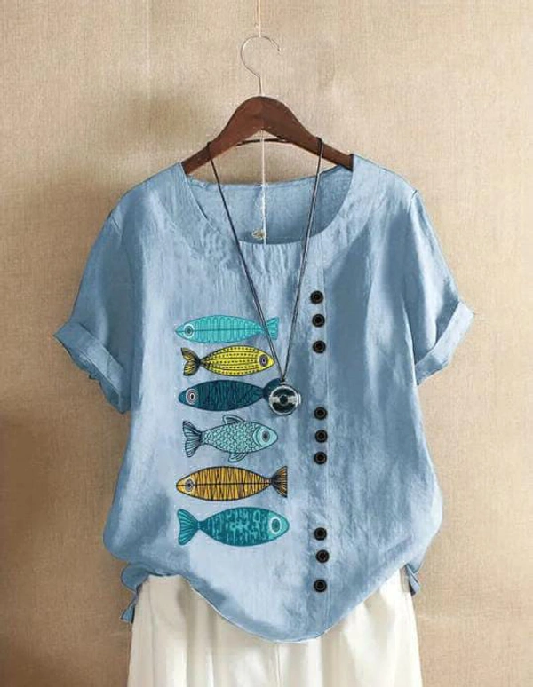 KD18 Designer Top - sky blue, 42