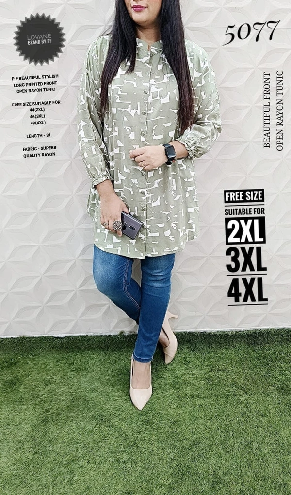 PFK Beautiful Long TUNIK  - 2XL, Gray