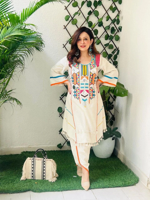 KDJ 5050 Festival Beautiful Dhoti Kurta Set  - L-40