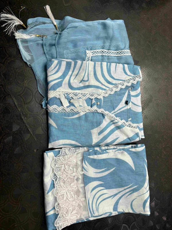 KDJ 5164 Designer Kurti Set  - sky blue, L-40