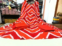 KDJ 5184 Leheriya Pattern Dress  - orange, 46-XXXL